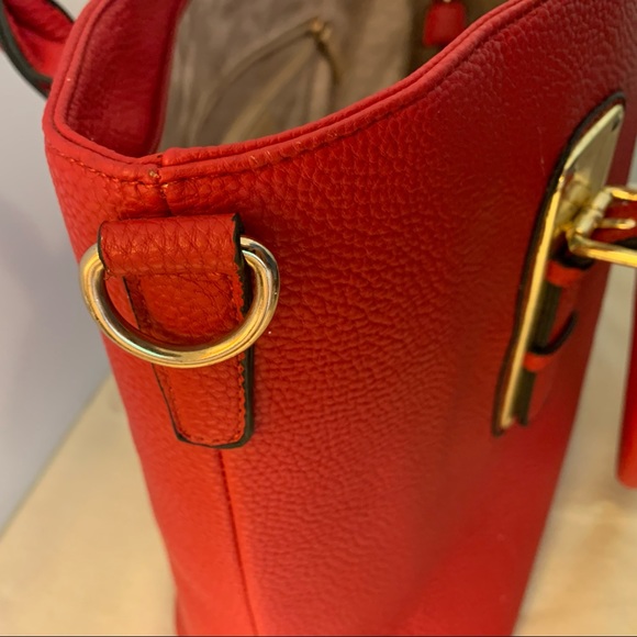 Charming Charlie Red Tote Bag with Removable Crossbody Strap - Picture 4 of 7